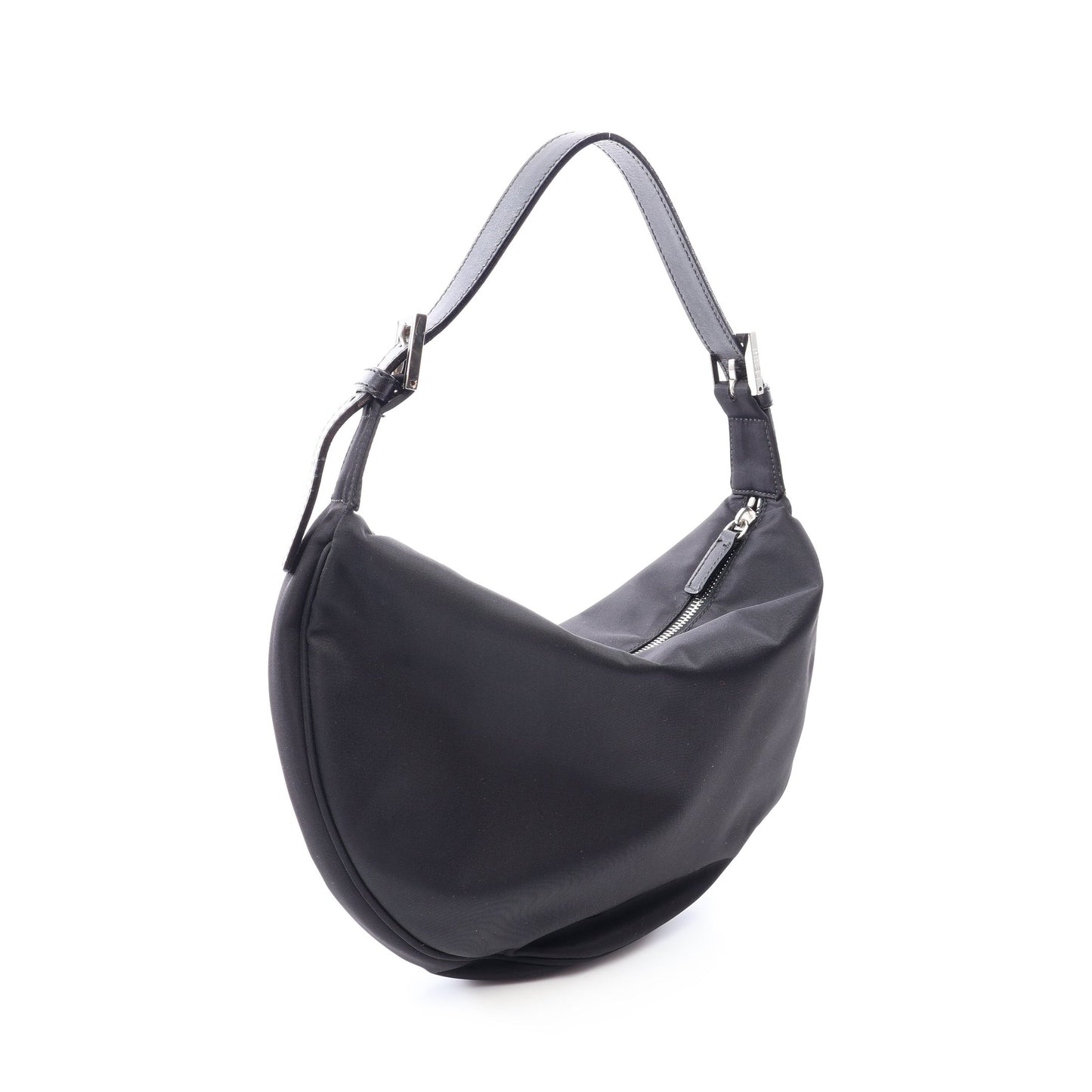 ズッカ ワンショルダーバッグ ナイロン レザー ブラック フェンディ バッグ FENDI