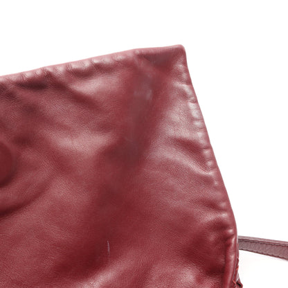 イントレチャート ショルダーバッグ レザー バーガンディ ボッテガヴェネタ バッグ BOTTEGA VENETA