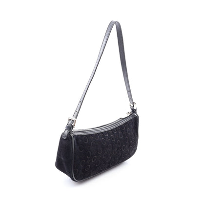 Cマカダム ハンドバッグ スエード レザー ブラック セリーヌ バッグ CELINE