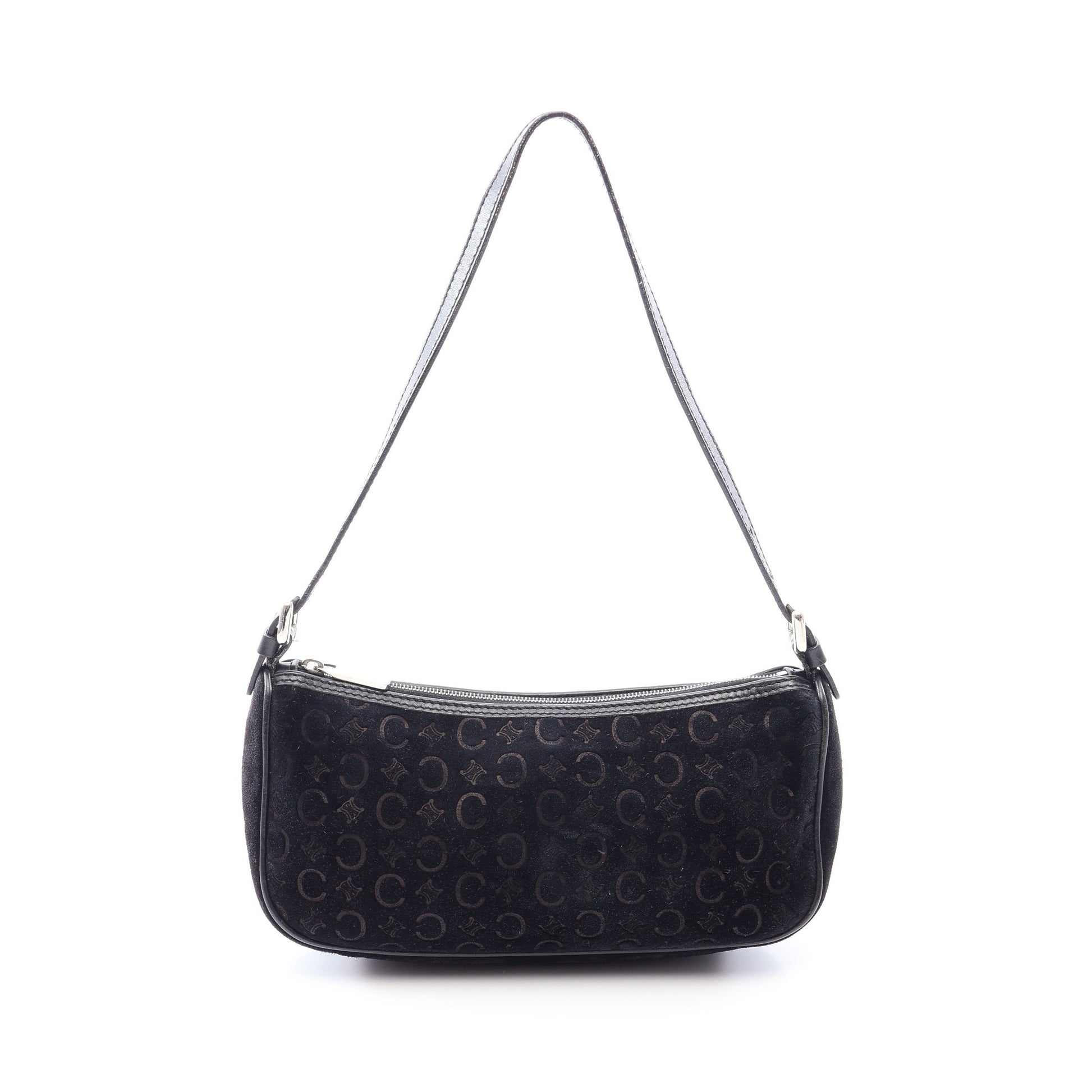 Cマカダム ハンドバッグ スエード レザー ブラック セリーヌ バッグ CELINE