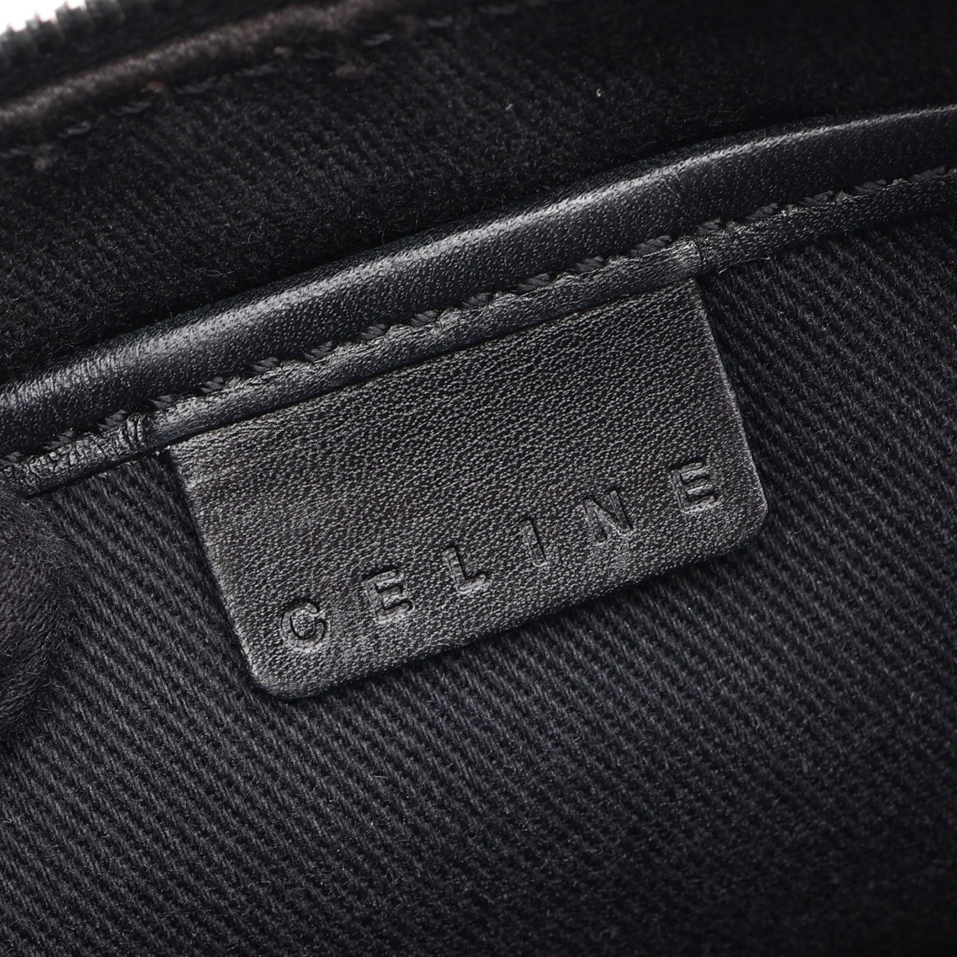 Cマカダム ハンドバッグ スエード レザー ブラック セリーヌ バッグ CELINE