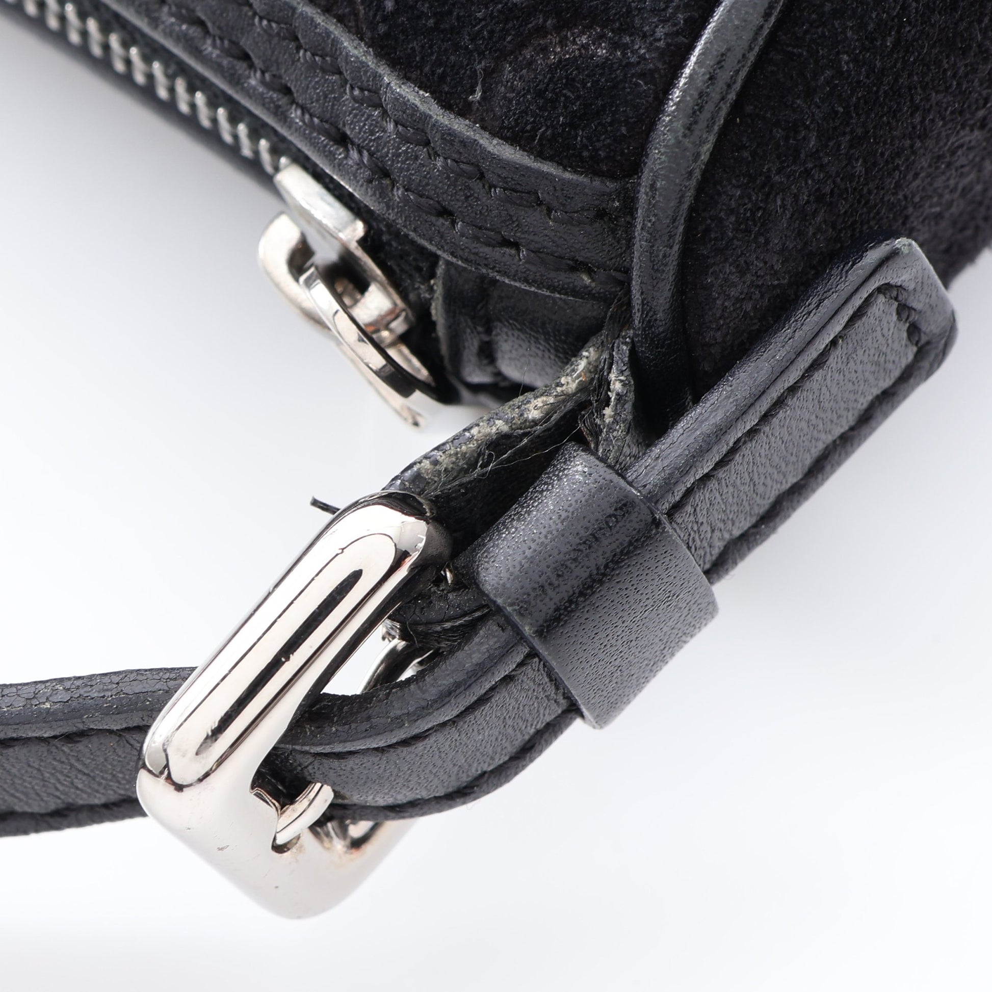 Cマカダム ハンドバッグ スエード レザー ブラック セリーヌ バッグ CELINE