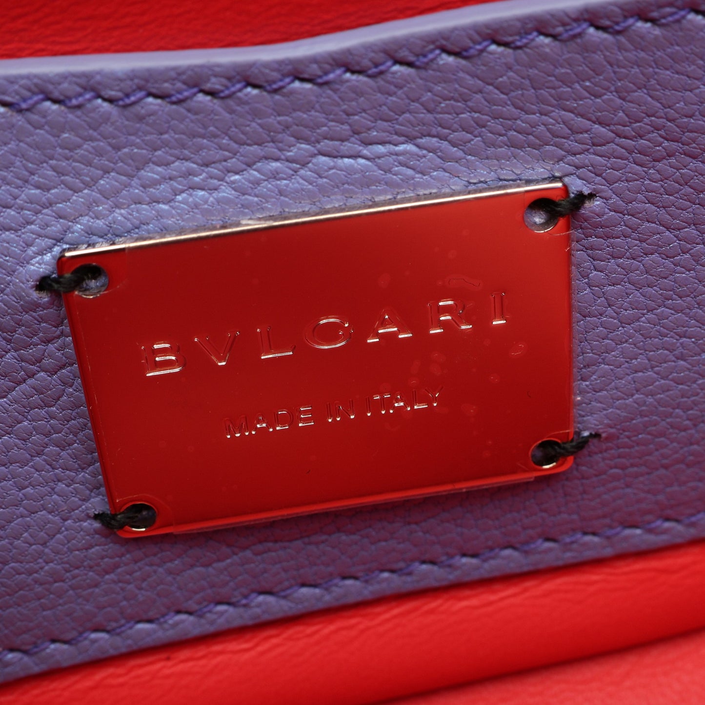セルペンティ カボション メタリック チェーンショルダーバッグ レザー ライトパープル ブルガリ バッグ BVLGARI