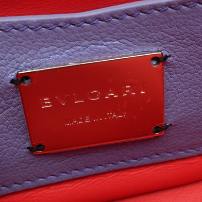 セルペンティ カボション メタリック チェーンショルダーバッグ レザー ライトパープル ブルガリ バッグ BVLGARI