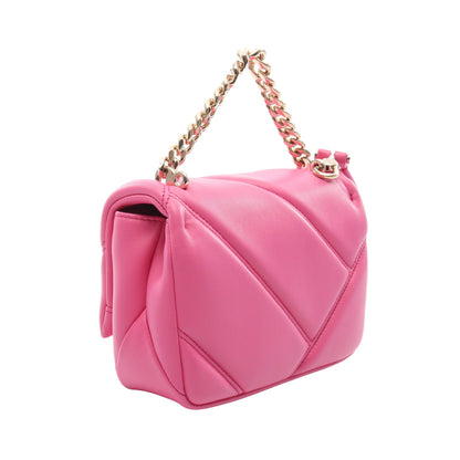 セルペンティ カボション ミニ 2WAY チェーンハンドバッグ レザー ピンク ブルガリ バッグ BVLGARI