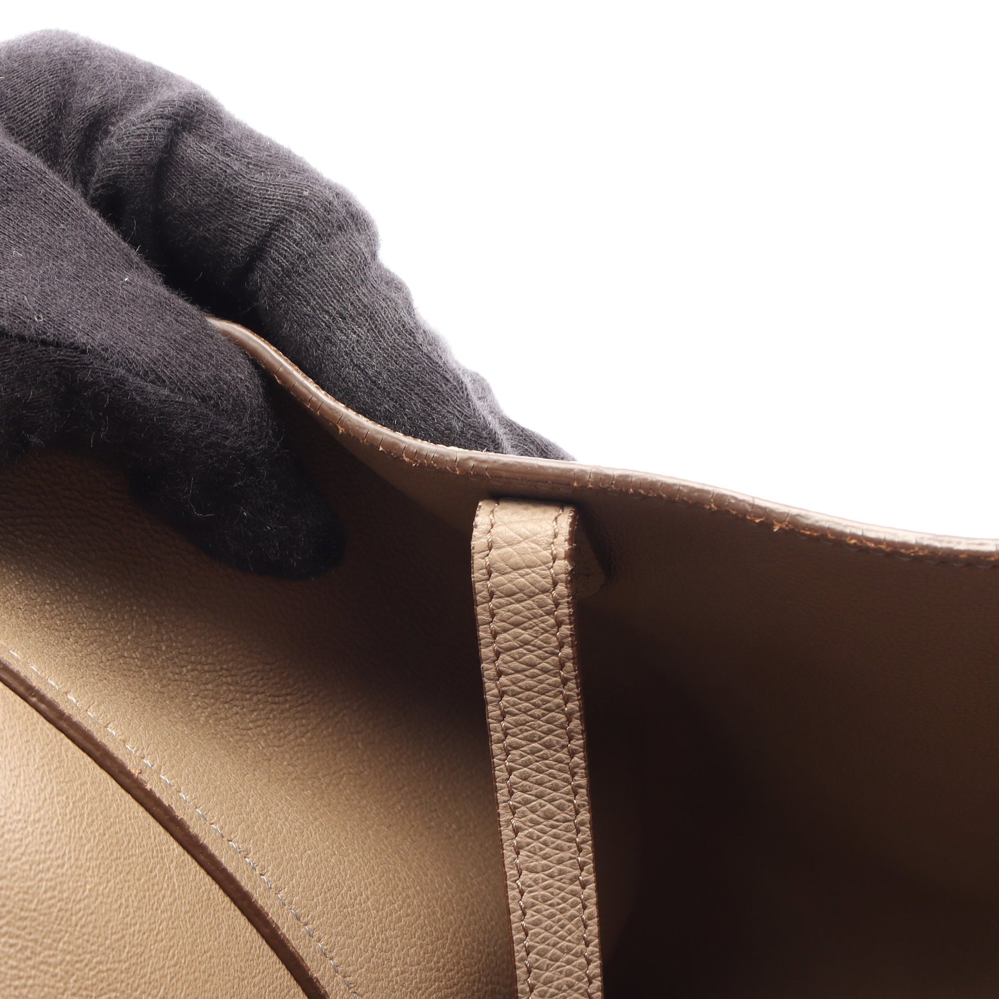 カバファントム スモール ショルダーバッグ トートバッグ レザー グレーベージュ セリーヌ バッグ CELINE