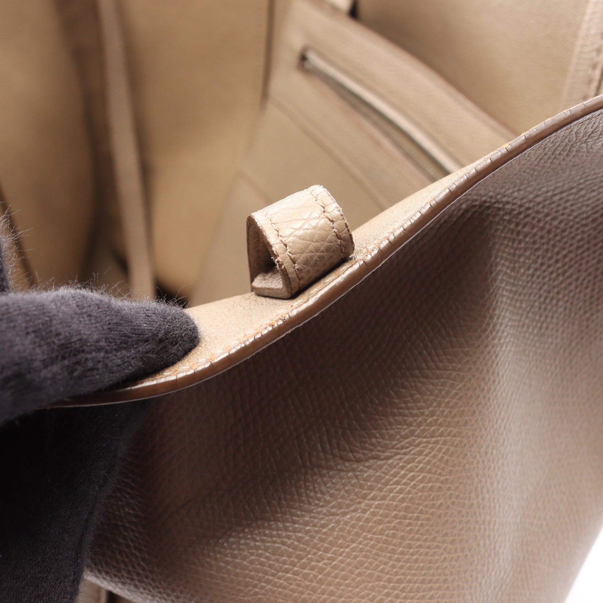 カバファントム スモール ショルダーバッグ トートバッグ レザー グレーベージュ セリーヌ バッグ CELINE