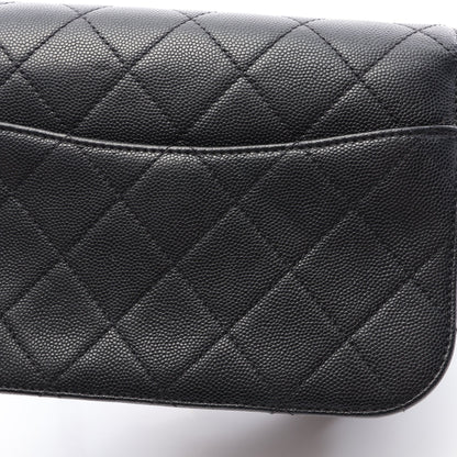 マトラッセ チェーンショルダーバッグ キャビアスキン ブラック ゴールド金具 シャネル バッグ CHANEL