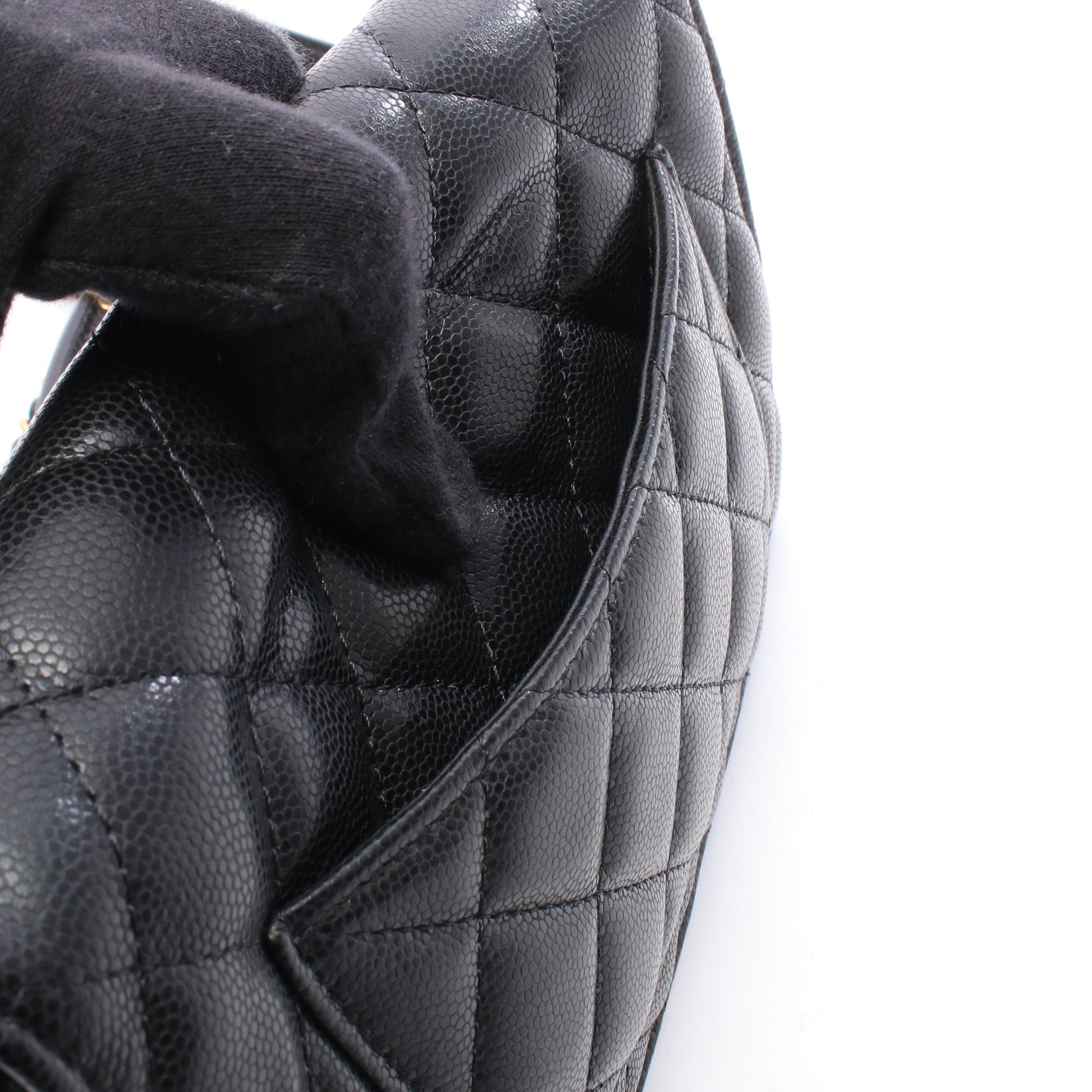 マトラッセ チェーンウォレット キャビアスキン ブラック ゴールド金具 シャネル バッグ CHANEL