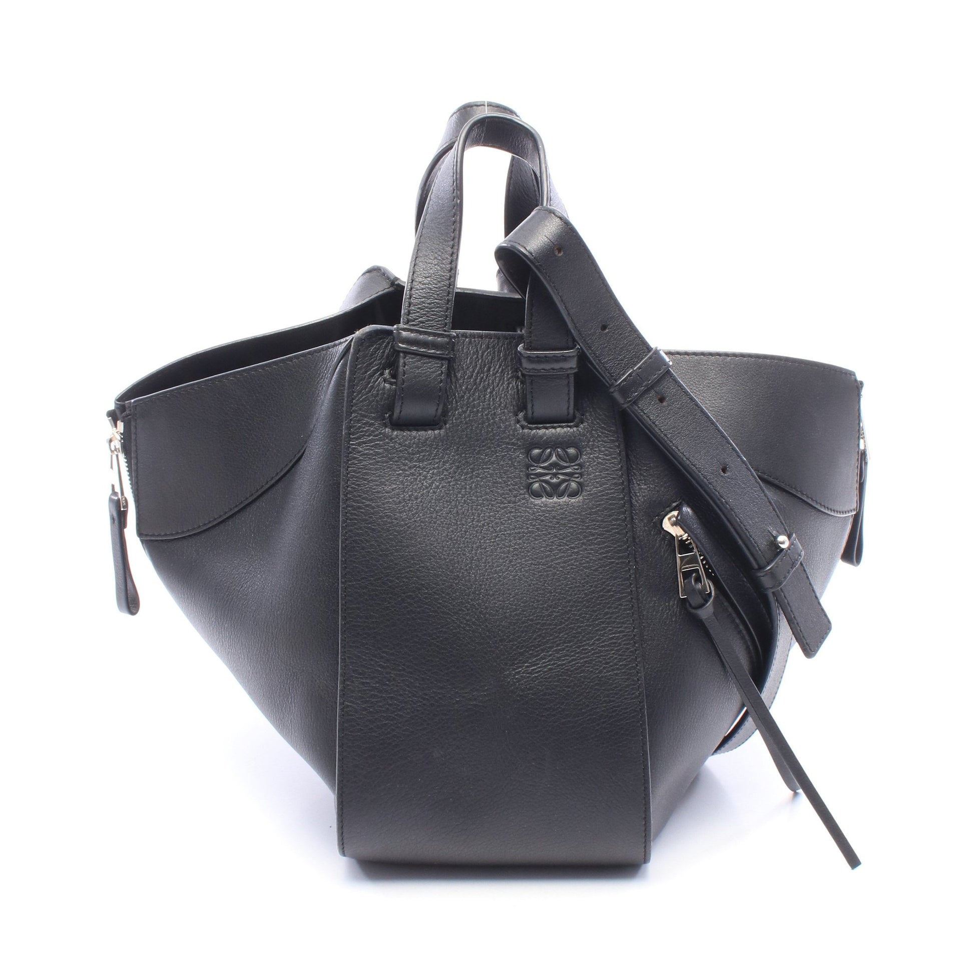 ハンモックバッグ スモール ハンドバッグ レザー ブラック ロエベ バッグ LOEWE