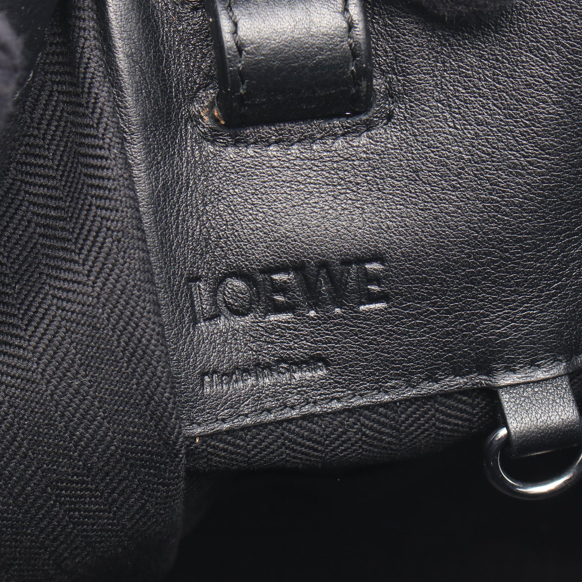 ハンモックバッグ スモール ハンドバッグ レザー ブラック ロエベ バッグ LOEWE