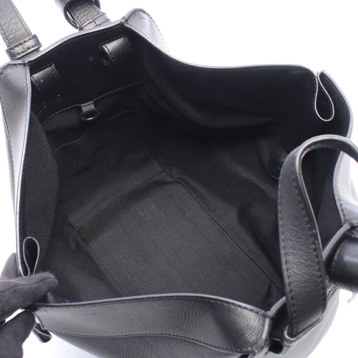 ハンモックバッグ スモール ハンドバッグ レザー ブラック ロエベ バッグ LOEWE