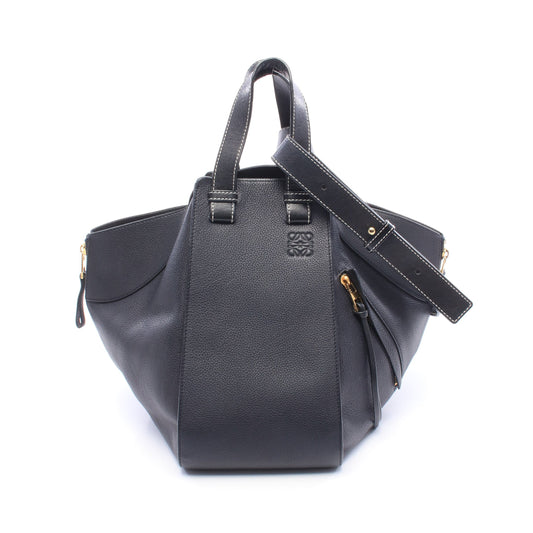 ハンモックバッグ ミディアム 2WAY ハンドバッグ レザー ブラック ロエベ バッグ LOEWE