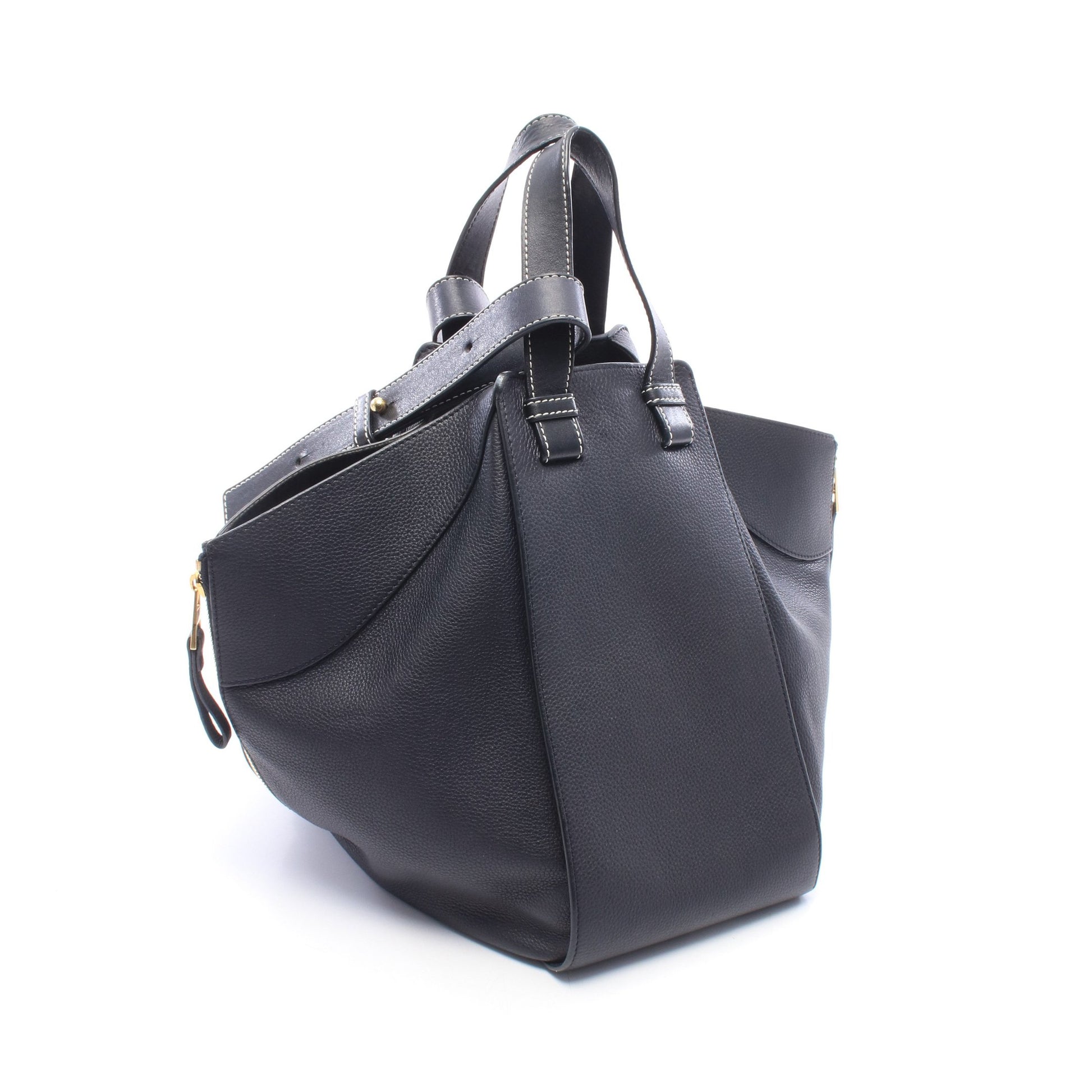 ハンモックバッグ ミディアム 2WAY ハンドバッグ レザー ブラック ロエベ バッグ LOEWE