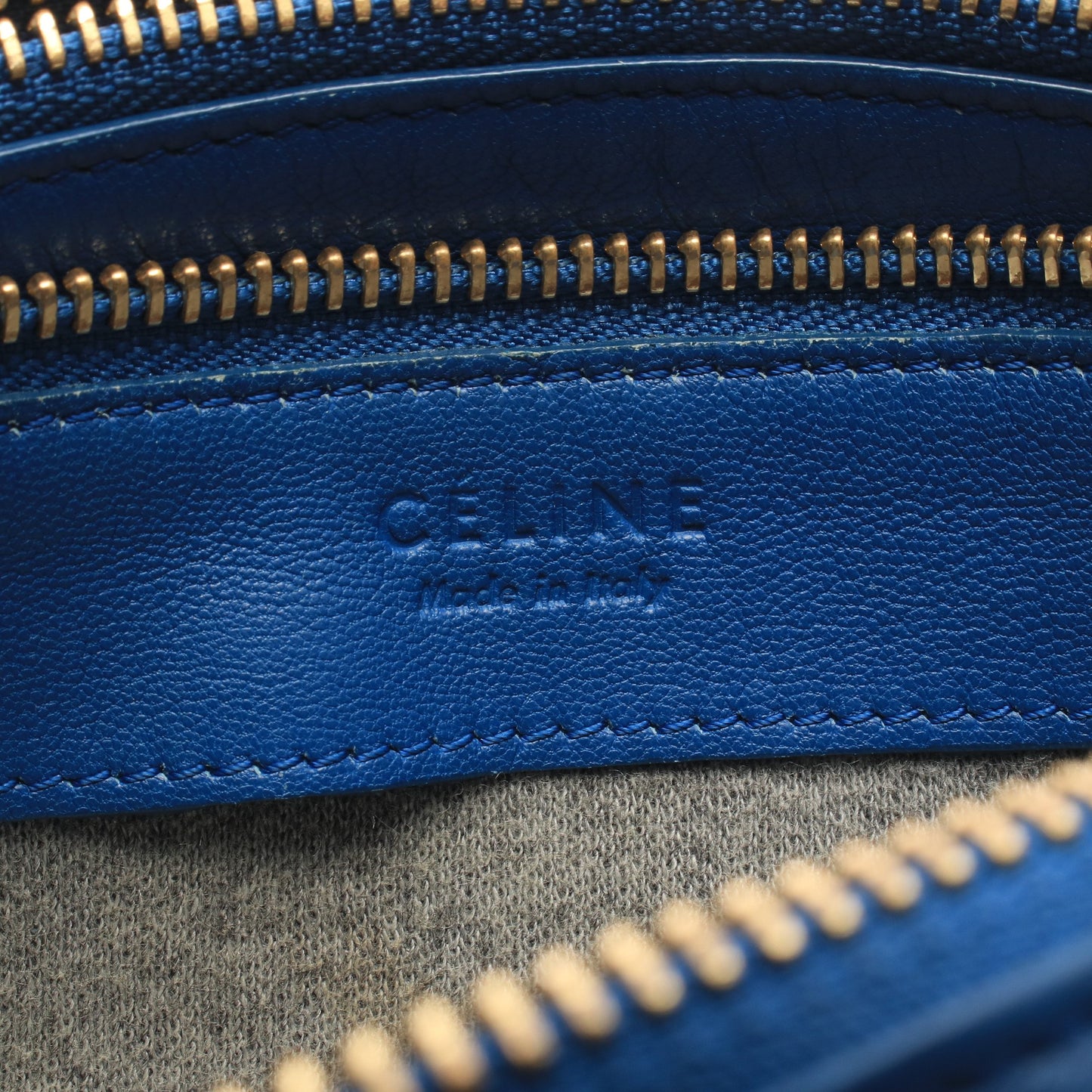 TRIO SMALL トリオ スモール ショルダーバッグ レザー ブルー セリーヌ バッグ CELINE