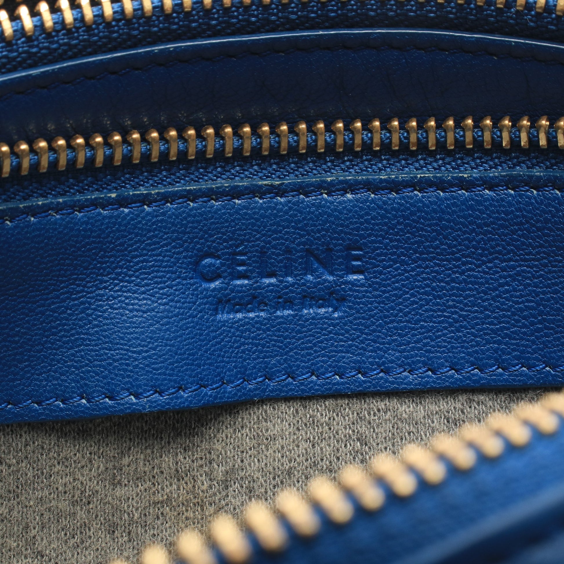TRIO SMALL トリオ スモール ショルダーバッグ レザー ブルー セリーヌ バッグ CELINE