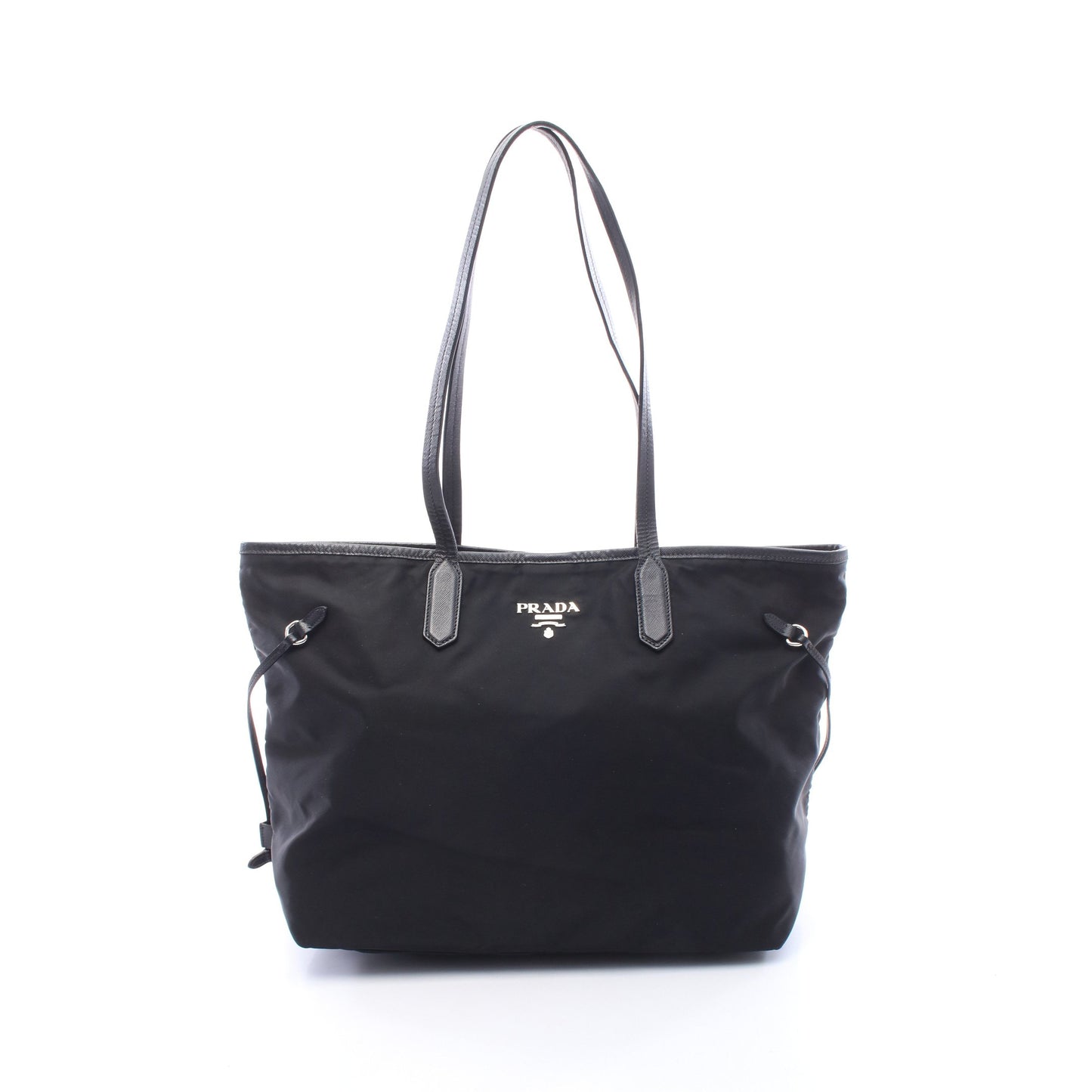 TESSUTO SAFFIANO ショルダーバッグ トートバッグ ナイロン レザー ブラック プラダ バッグ PRADA