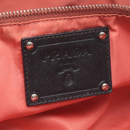 TESSUTO SAFFIANO ショルダーバッグ トートバッグ ナイロン レザー ブラック プラダ バッグ PRADA