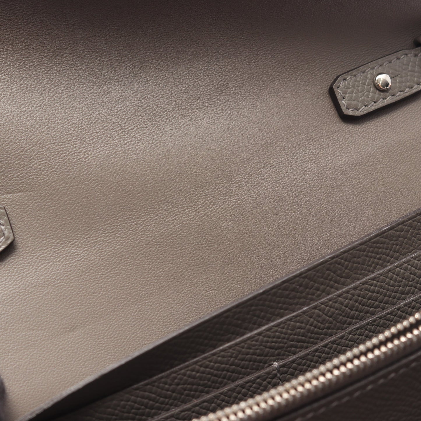 コンスタンス ロング トゥーゴー ショルダーウォレット ヴォーエプソン グレー シルバー金具 U刻印 エルメス バッグ HERMES