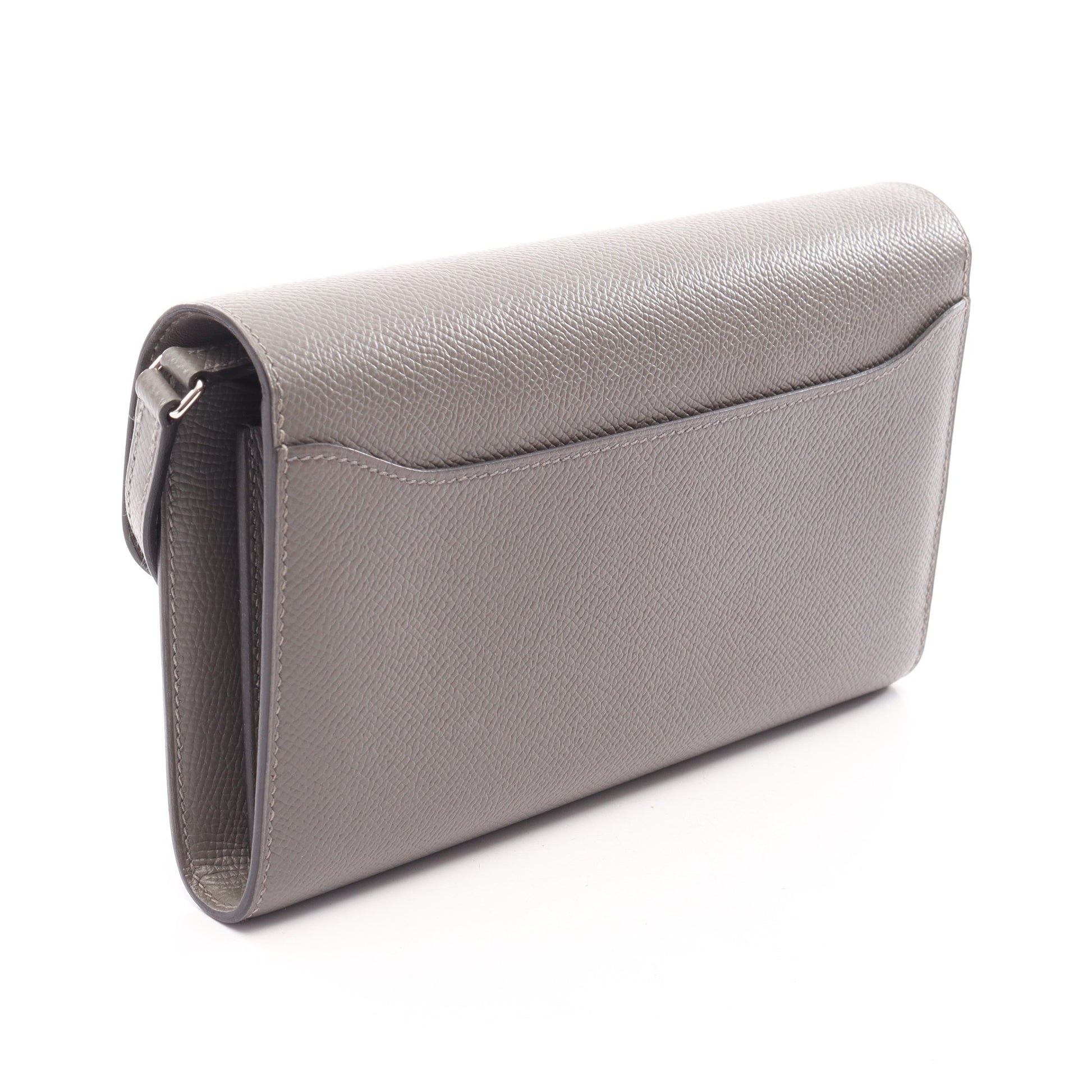 コンスタンス ロング トゥーゴー ショルダーウォレット ヴォーエプソン グレー シルバー金具 U刻印 エルメス バッグ HERMES