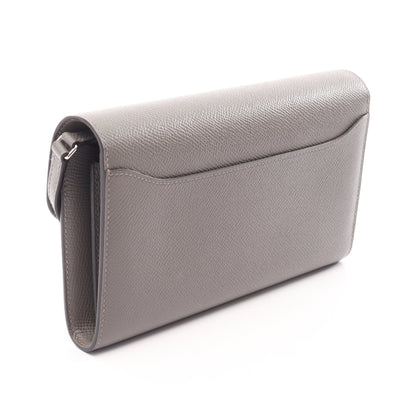 コンスタンス ロング トゥーゴー ショルダーウォレット ヴォーエプソン グレー シルバー金具 U刻印 エルメス バッグ HERMES