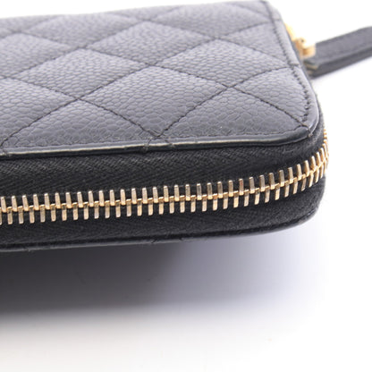 マトラッセ ラウンドファスナー長財布 キャビアスキン ブラック ゴールド金具 シャネル 財布・小物 CHANEL