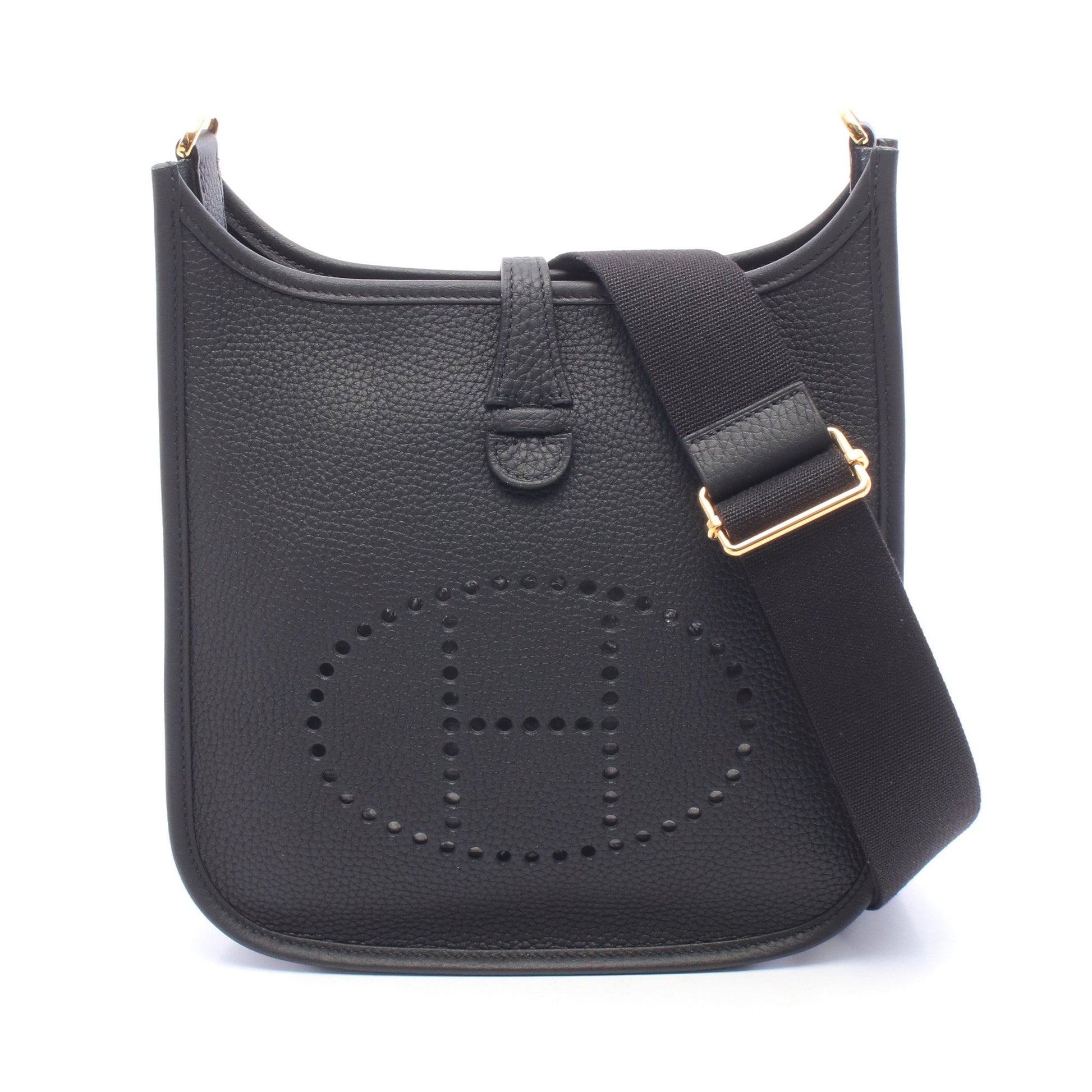 エヴリン23 ショルダーバッグ トリヨンクレマンス ブラック ゴールド金具 G刻印 エルメス バッグ HERMES
