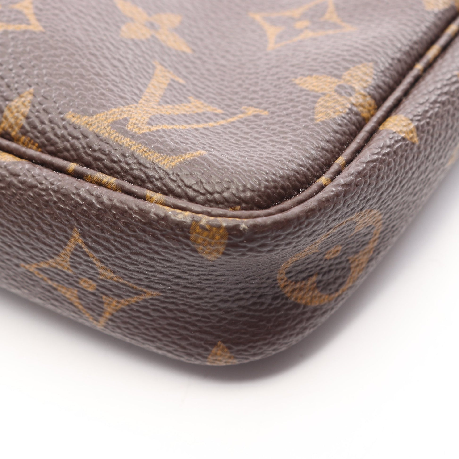ポシェットアクセソワール モノグラム ハンドバッグ PVC レザー ブラウン ルイヴィトン バッグ LOUIS VUITTON