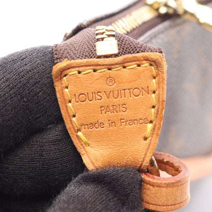 ポシェットアクセソワール モノグラム ハンドバッグ PVC レザー ブラウン ルイヴィトン バッグ LOUIS VUITTON
