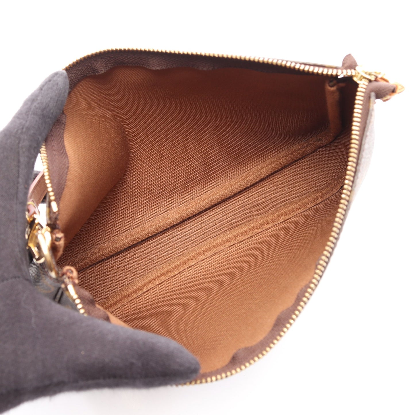 ポシェットアクセソワール モノグラム ハンドバッグ PVC レザー ブラウン ルイヴィトン バッグ LOUIS VUITTON