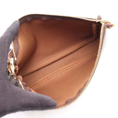 ポシェットアクセソワール モノグラム ハンドバッグ PVC レザー ブラウン ルイヴィトン バッグ LOUIS VUITTON