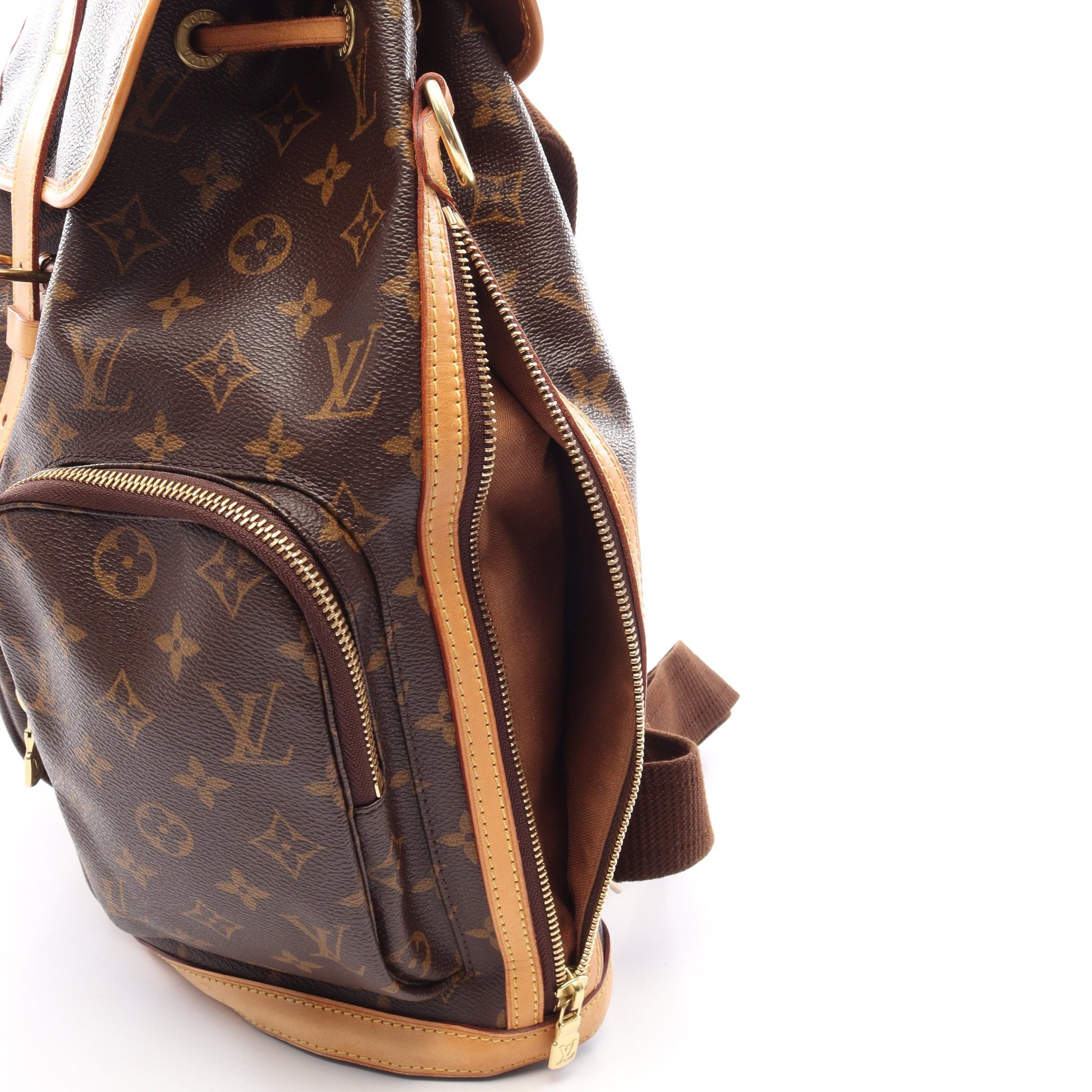 サックアド ボスフォール モノグラム バックパック リュックサック PVC レザー ブラウン ルイヴィトン バッグ LOUIS VUITTON