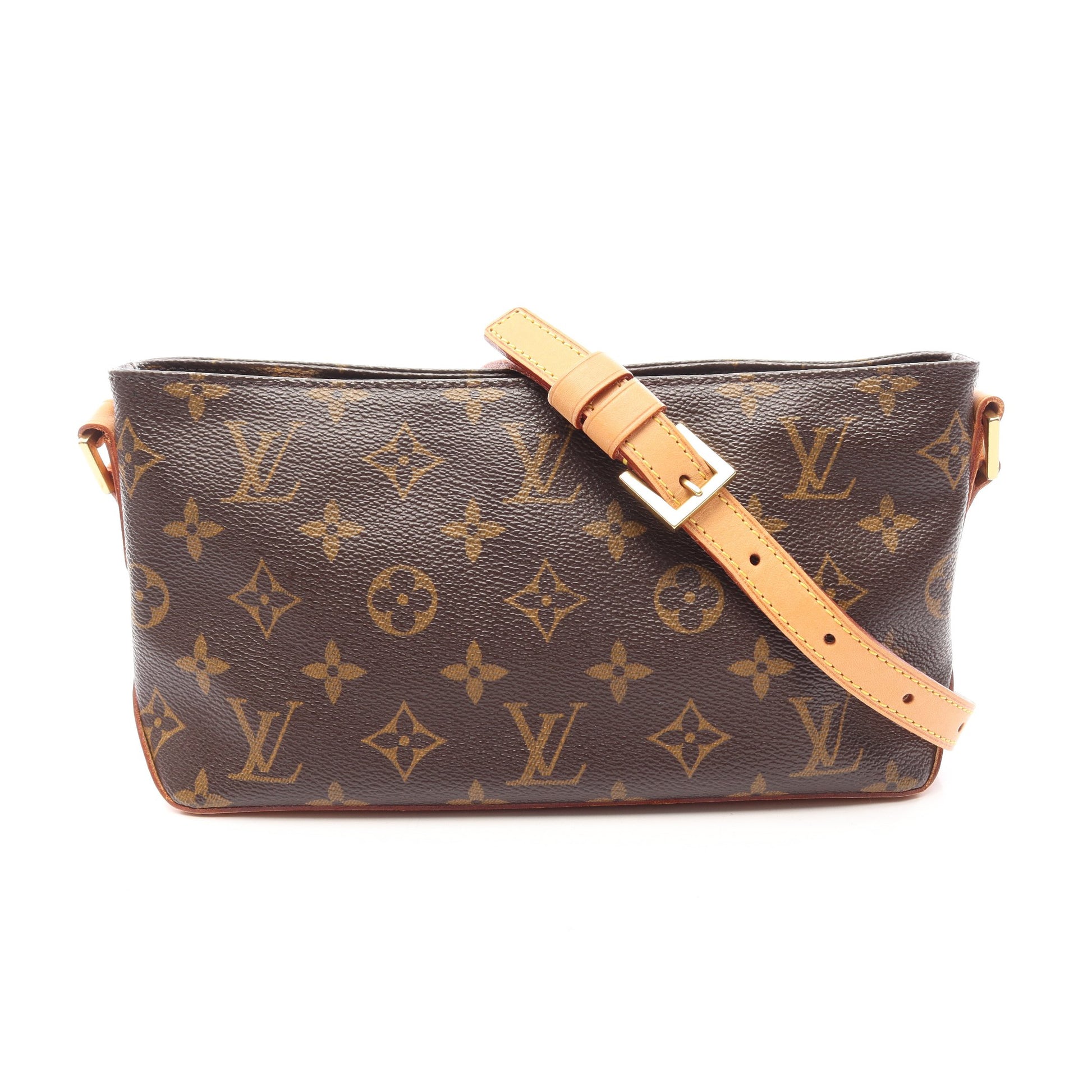 トロター モノグラム ショルダーバッグ PVC レザー ブラウン ルイヴィトン バッグ LOUIS VUITTON