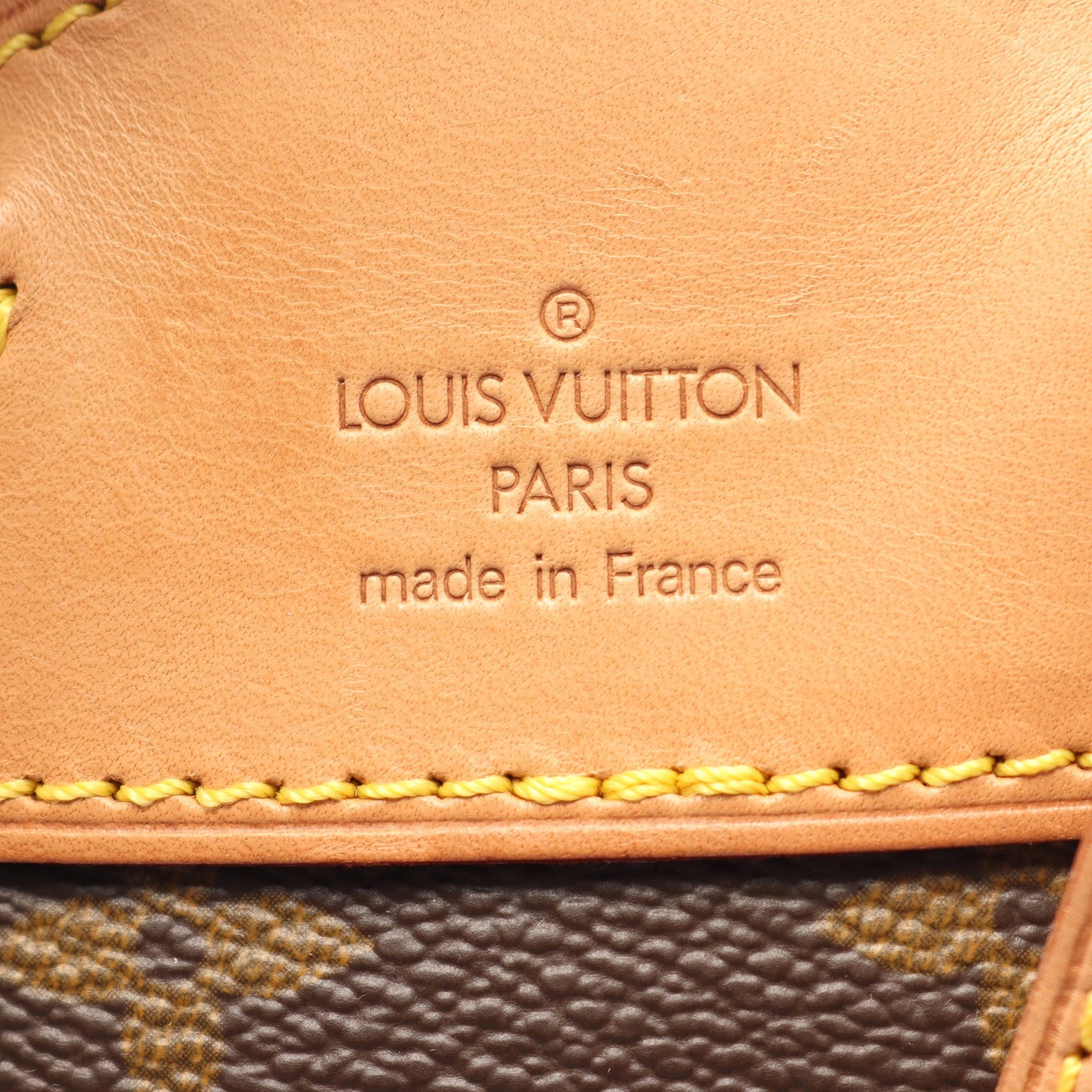 モンスリMM モノグラム バックパック リュックサック PVC レザー ブラウン ルイヴィトン バッグ LOUIS VUITTON