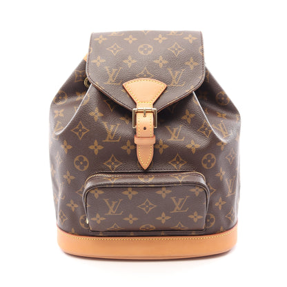 モンスリMM モノグラム バックパック リュックサック PVC レザー ブラウン ルイヴィトン バッグ LOUIS VUITTON