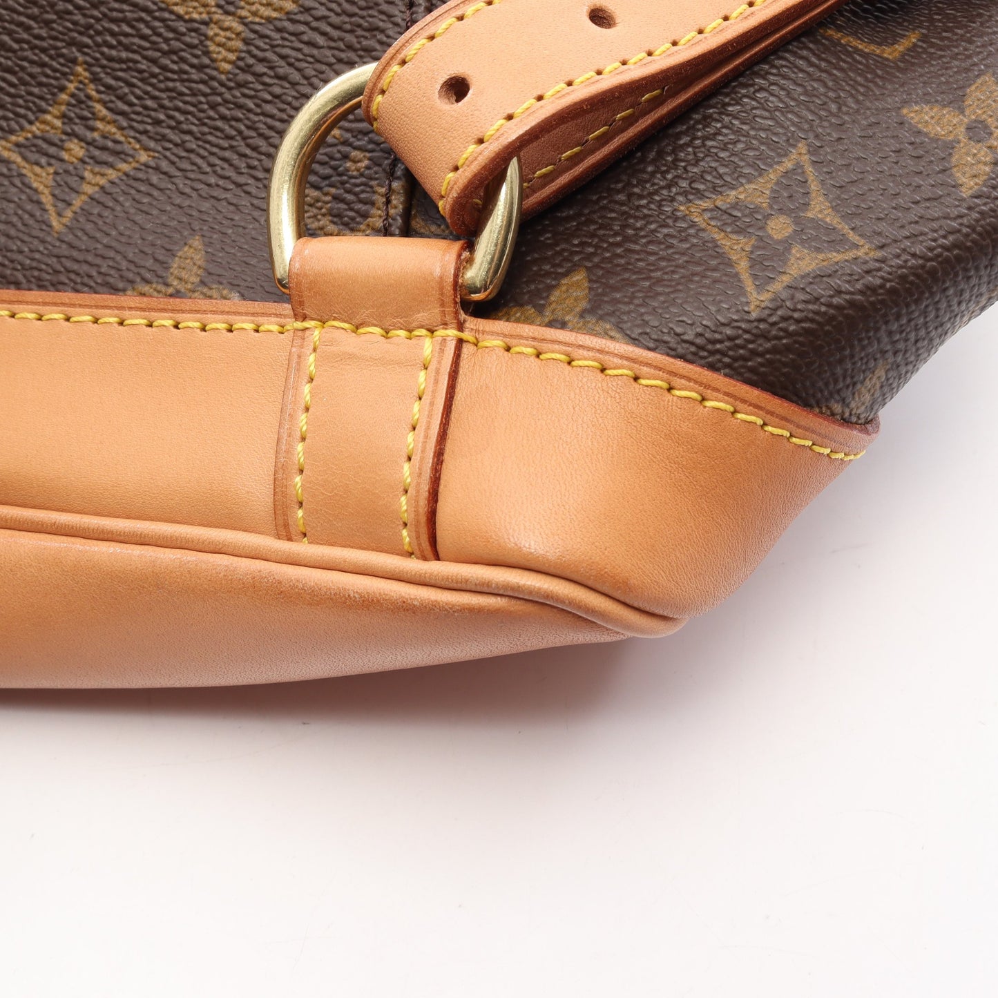 モンスリMM モノグラム バックパック リュックサック PVC レザー ブラウン ルイヴィトン バッグ LOUIS VUITTON