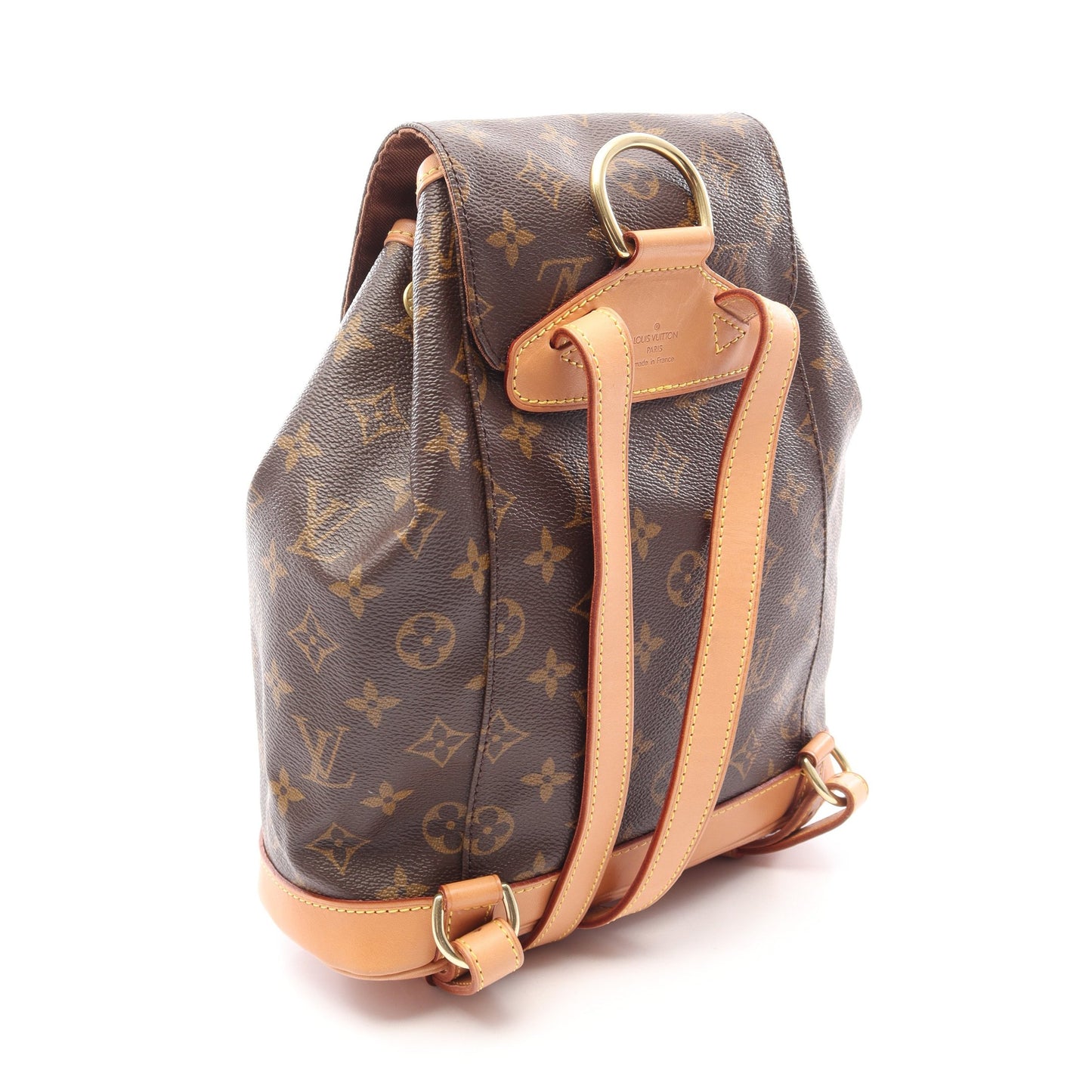 モンスリMM モノグラム バックパック リュックサック PVC レザー ブラウン ルイヴィトン バッグ LOUIS VUITTON