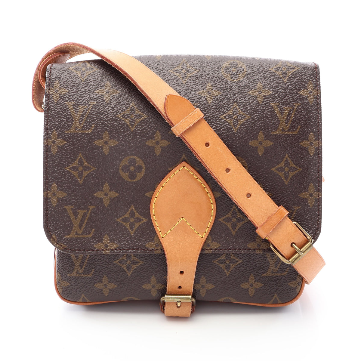 カルトシエールMM モノグラム ショルダーバッグ PVC レザー ブラウン ルイヴィトン バッグ LOUIS VUITTON