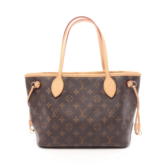ネヴァーフルPM モノグラム ハンドバッグ トートバッグ PVC レザー ブラウン ルイヴィトン バッグ LOUIS VUITTON