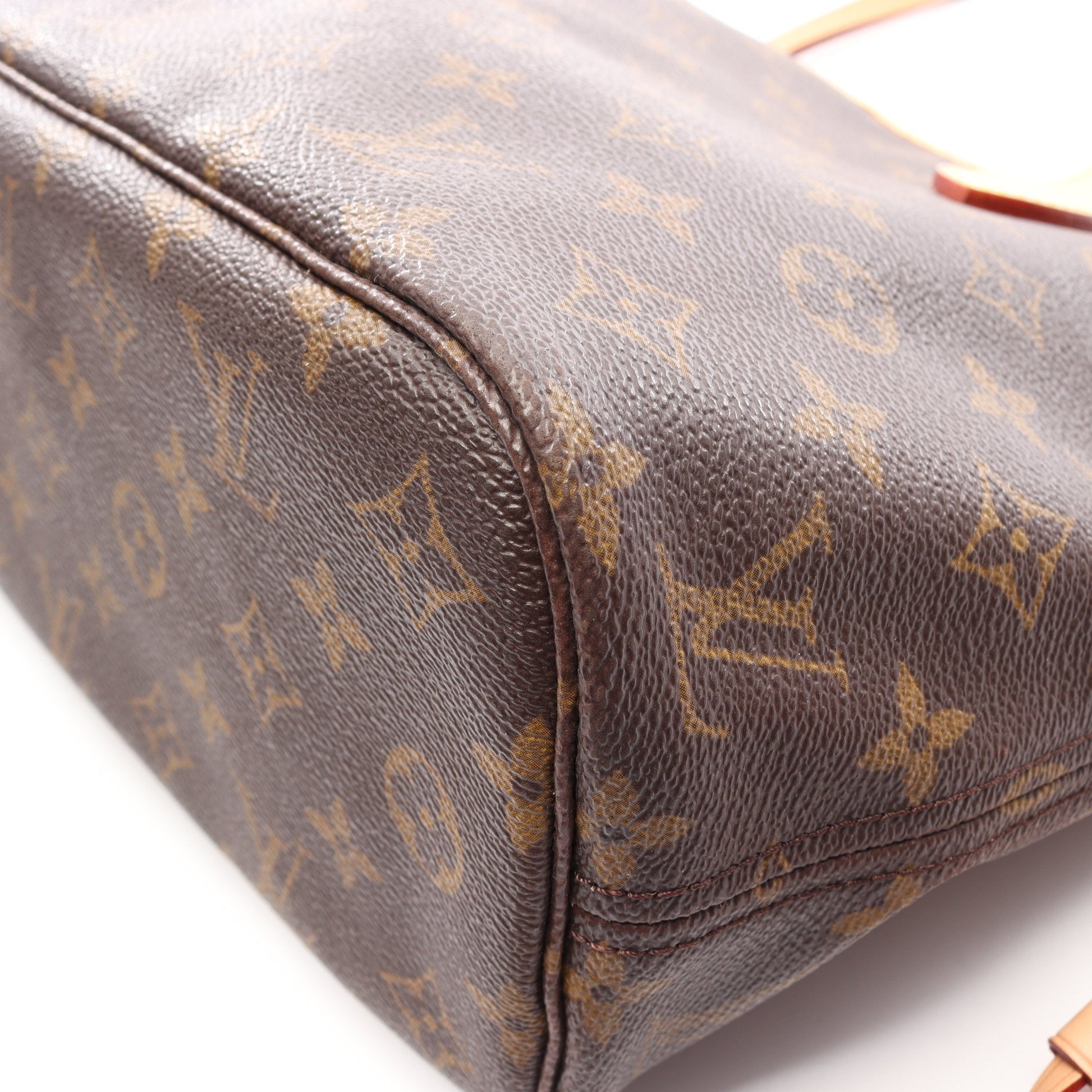 ネヴァーフルPM モノグラム ハンドバッグ トートバッグ PVC レザー ブラウン ルイヴィトン バッグ LOUIS VUITTON