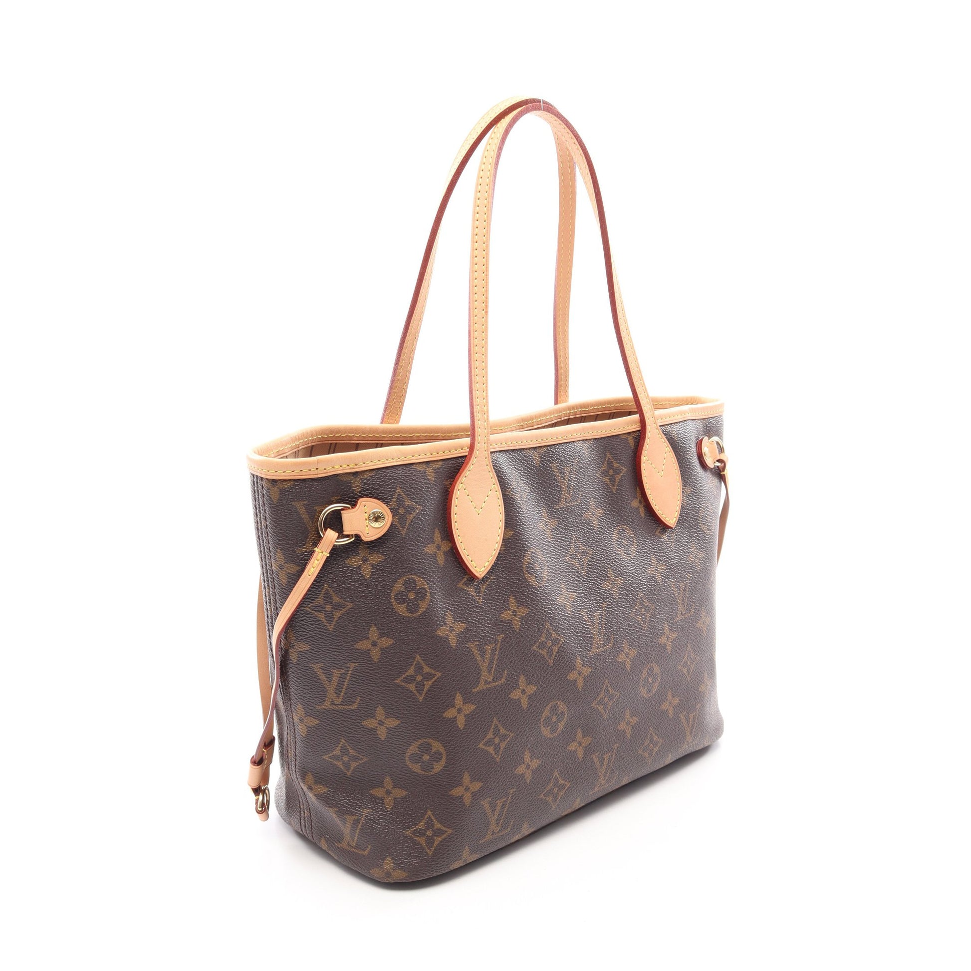 ネヴァーフルPM モノグラム ハンドバッグ トートバッグ PVC レザー ブラウン ルイヴィトン バッグ LOUIS VUITTON