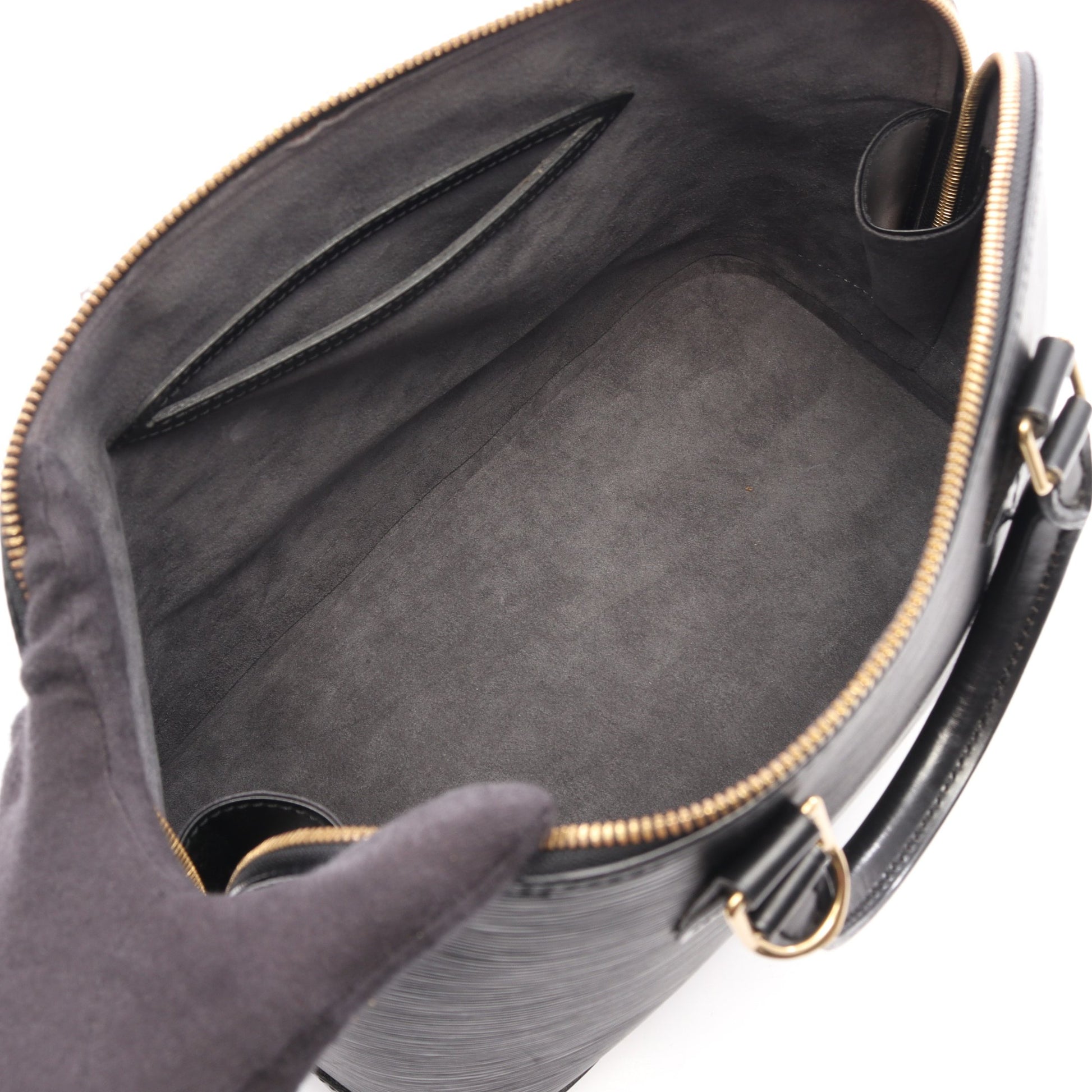 アルマ エピ ノワール ハンドバッグ レザー ブラック ルイヴィトン バッグ LOUIS VUITTON