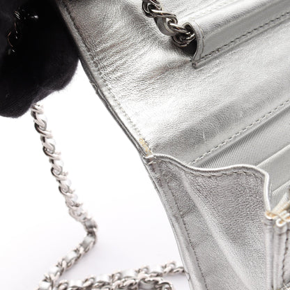 マトラッセ チェーンウォレット レザー シルバー シルバー金具 シャネル バッグ CHANEL