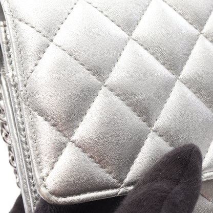 マトラッセ チェーンウォレット レザー シルバー シルバー金具 シャネル バッグ CHANEL