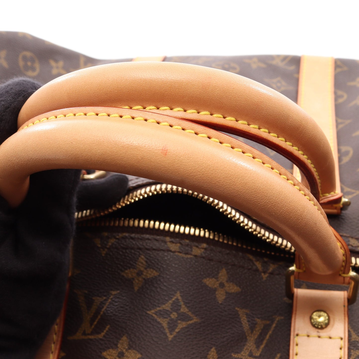 キーポル50 モノグラム ボストンバッグ PVC レザー ブラウン ルイヴィトン バッグ LOUIS VUITTON