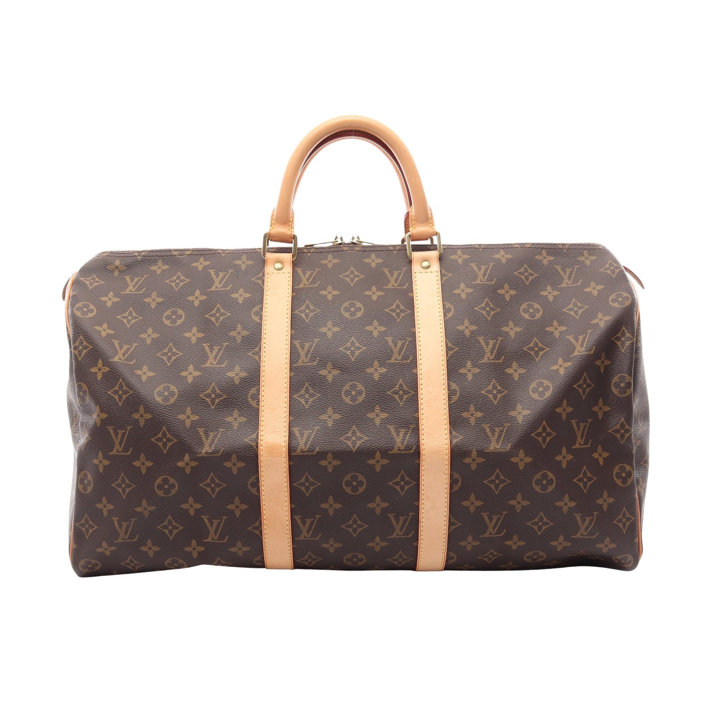 キーポル50 モノグラム ボストンバッグ PVC レザー ブラウン ルイヴィトン バッグ LOUIS VUITTON