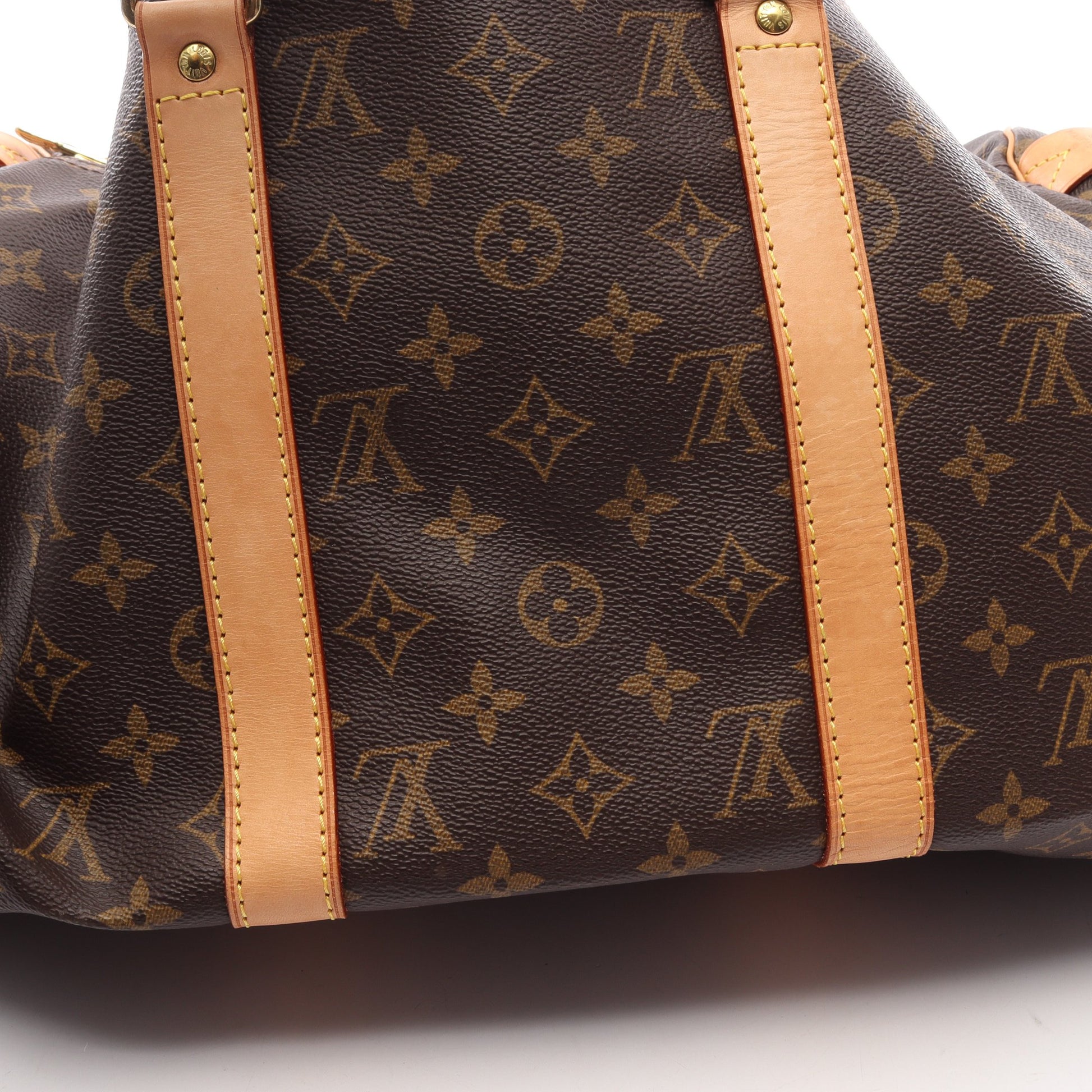 キーポル50 モノグラム ボストンバッグ PVC レザー ブラウン ルイヴィトン バッグ LOUIS VUITTON