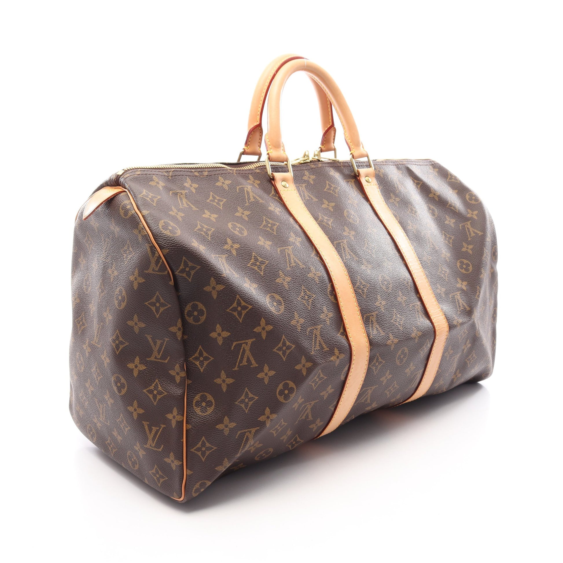 キーポル50 モノグラム ボストンバッグ PVC レザー ブラウン ルイヴィトン バッグ LOUIS VUITTON
