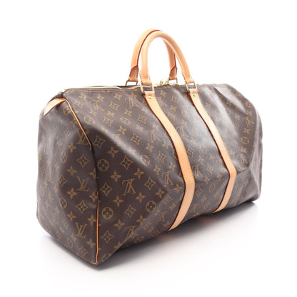キーポル50 モノグラム ボストンバッグ PVC レザー ブラウン ルイヴィトン バッグ LOUIS VUITTON