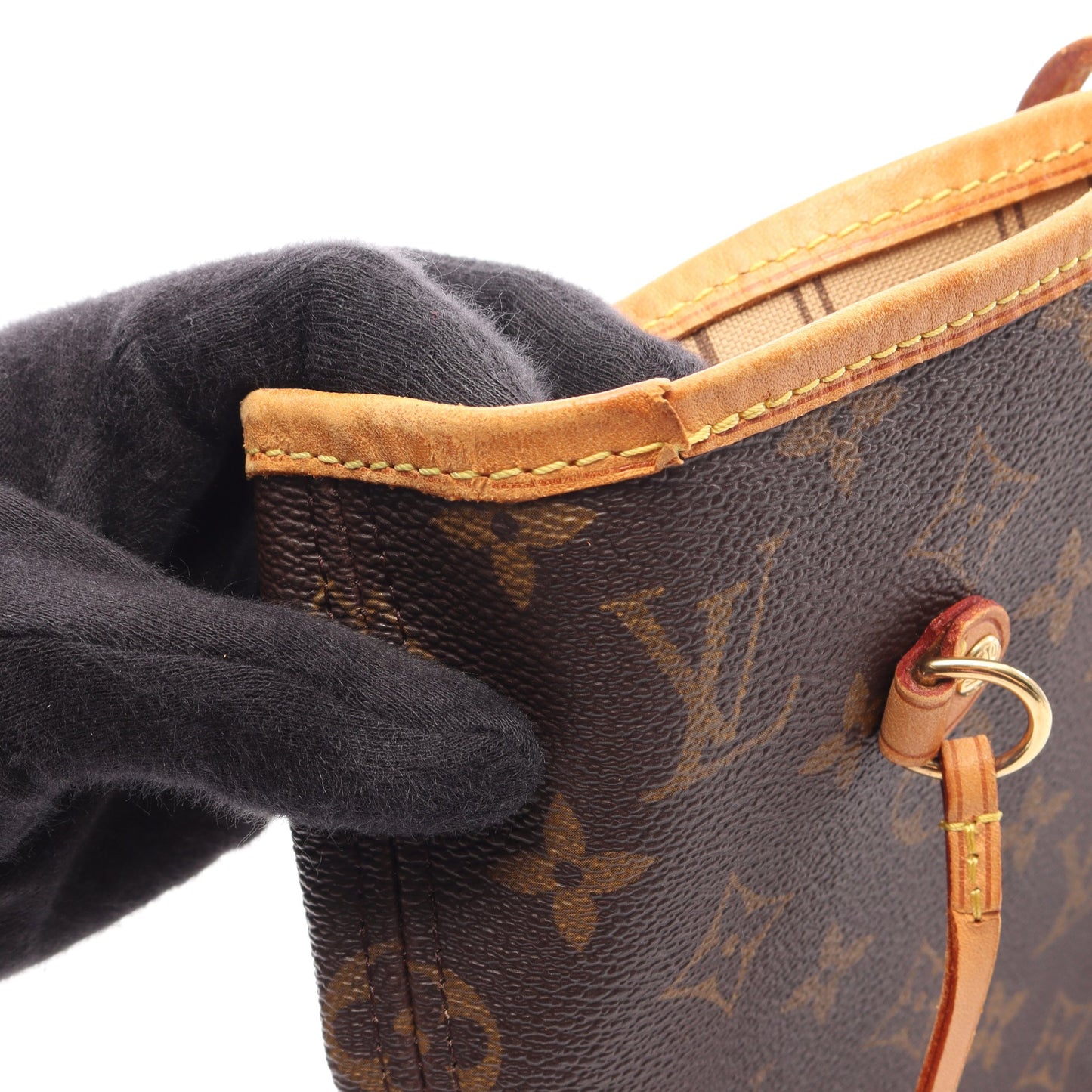 ネヴァーフルMM モノグラム ショルダーバッグ トートバッグ PVC レザー ブラウン ルイヴィトン バッグ LOUIS VUITTON